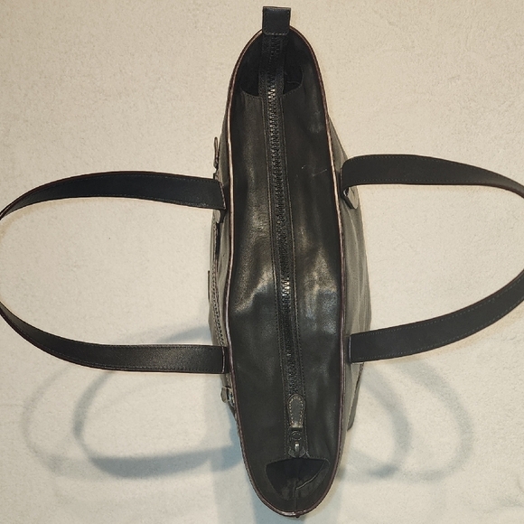 Coach Black Leather Laptop Tote - Picture 6 of 15